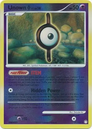 Mysterious Treasures Unown I #37/123 reverse holo